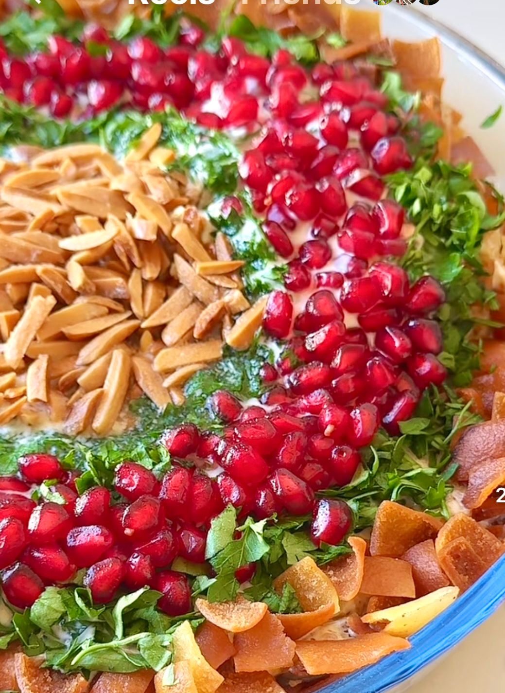 Fattah with pomegranate
